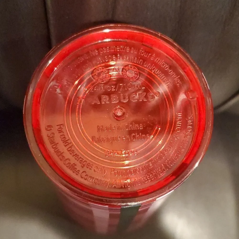 STARBUCKS Ban.do‎ 2018 Holiday Pink Plaid Tumbler Venti Travel Cup - 24 O…
